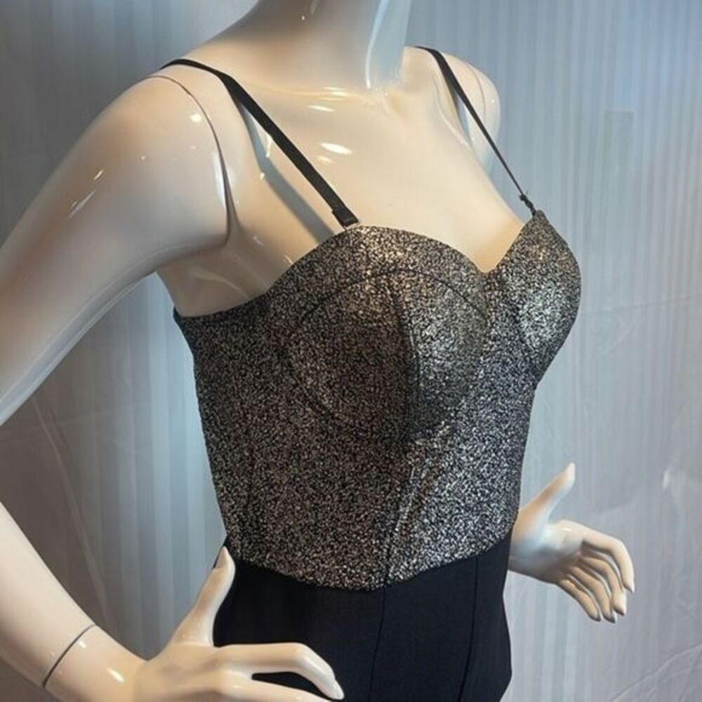 Material Girl Gold Embellished Corset Style Jumpsuit Size M